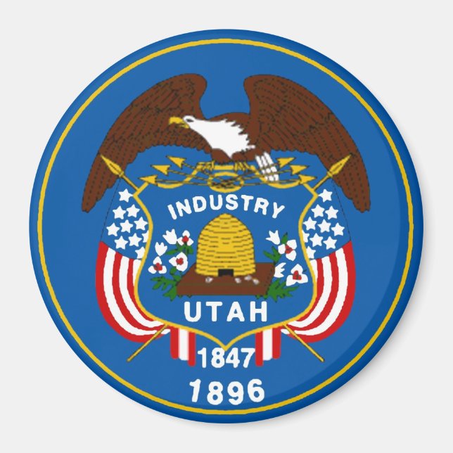 Utah State Flag Magnet (Vorne)