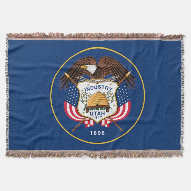 Utah State Flag Print Patriotic Decke (Vorderseite)