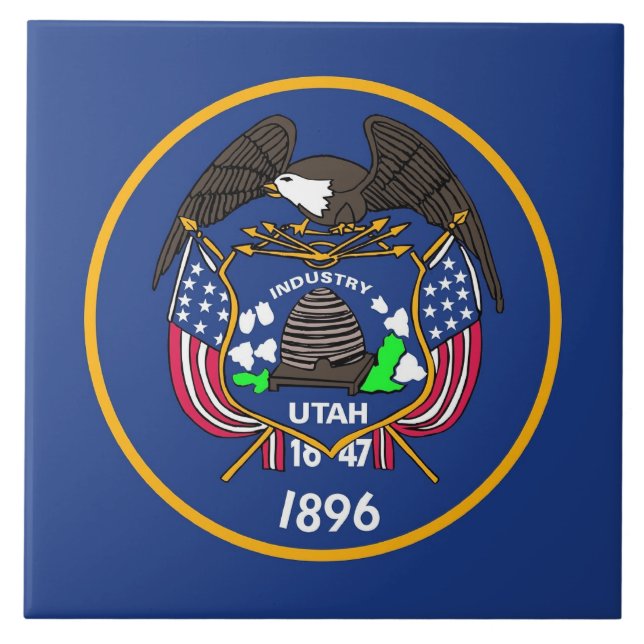 Utah State Flag Tile Fliese (Vorderseite)