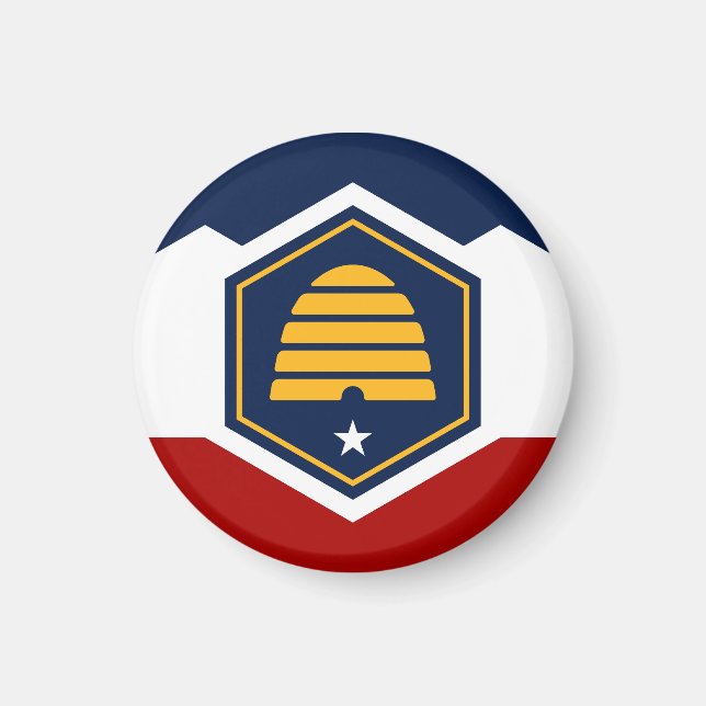 Utah State Flag USA Magnet (Vorne)