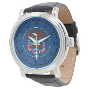 Utah State Flag Watch Design Armbanduhr
