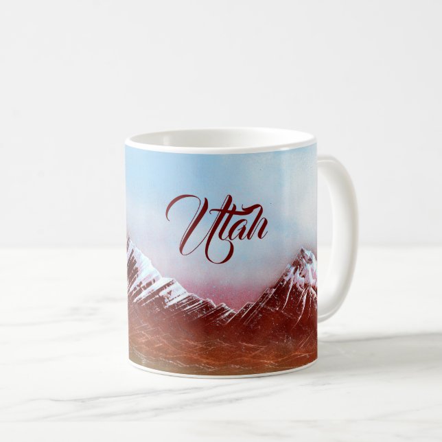 Utah State Gebirgskette Kaffeetasse (VorderseiteRechts)