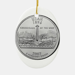 Utah-State-Vierteldollar Keramikornament