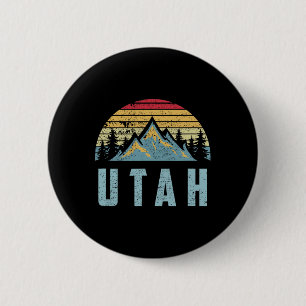 Utah Tee - Retro Vintage Berge Wandern Natur T Button