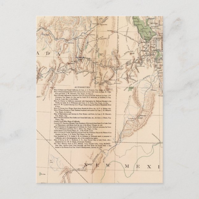 Utah Terr & Mil Dept Postkarte (Vorderseite)