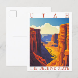 Utah the Beehive Staat USA Travel Place Postkarte