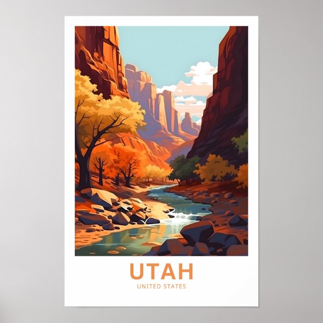 Utah United Staaten Travel Print Poster (Vorne)