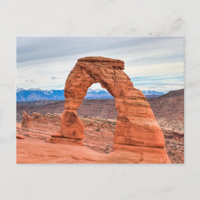 Utah, USA. Empfindlicher Bogen im Postkarte (Vorderseite)