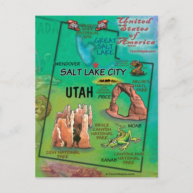 Utah USA Postkarte (Vorderseite)