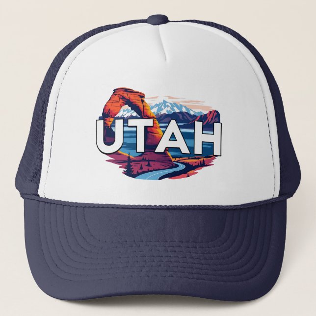 Utah USA Truckerkappe (Vorderseite)