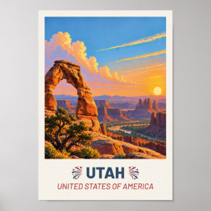 Utah USA – Vintage Reiseplakat Poster