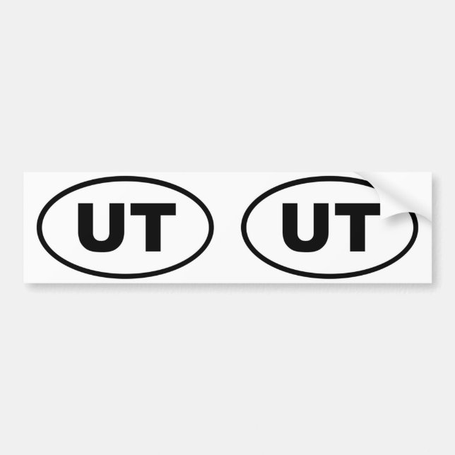 Utah UT Oval Autoaufkleber (Vorne)