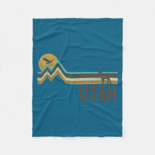 Utah - vintage Männer Frauen 70er 80er Grafik cool Fleecedecke