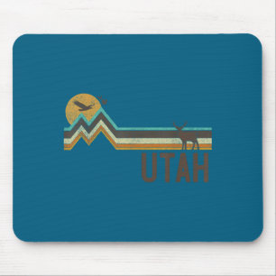 Utah - vintage Männer Frauen 70er 80er Grafik cool Mousepad