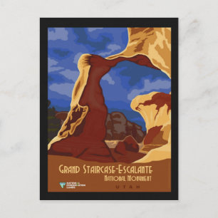 Utah Vintage-Reiseposter National Monument Postkarte