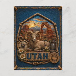 Utah Vintage Travel Postkarte