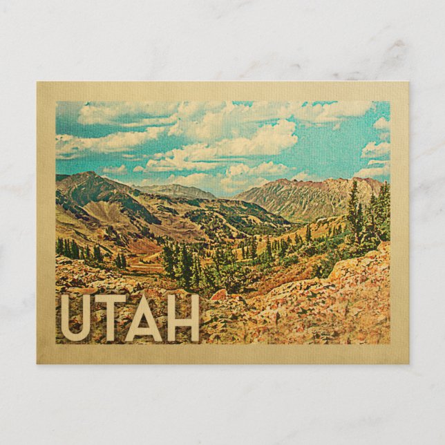 Utah Vintage Travel Postkarten (Vorderseite)