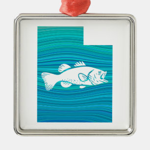 Utah Wave Fishing Ornament Aus Metall