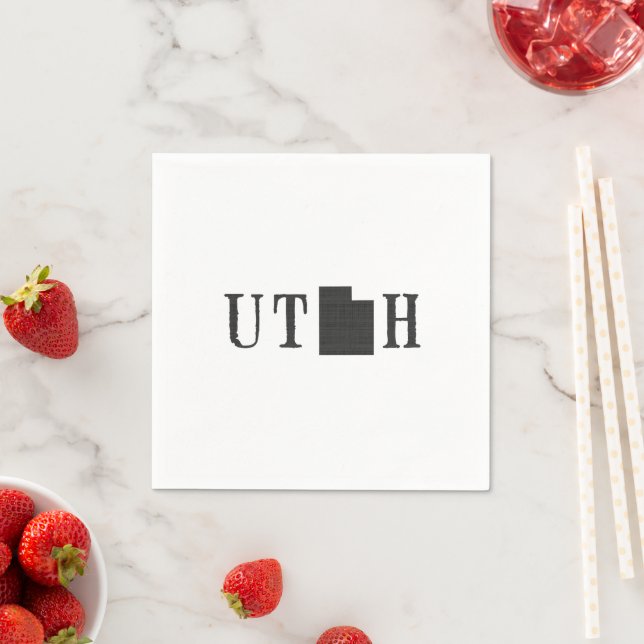 Utah Word Art Paper Party Napkins Serviette (Beispiel)