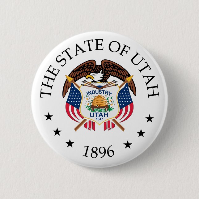Utah-Zeichen Button (Vorderseite)