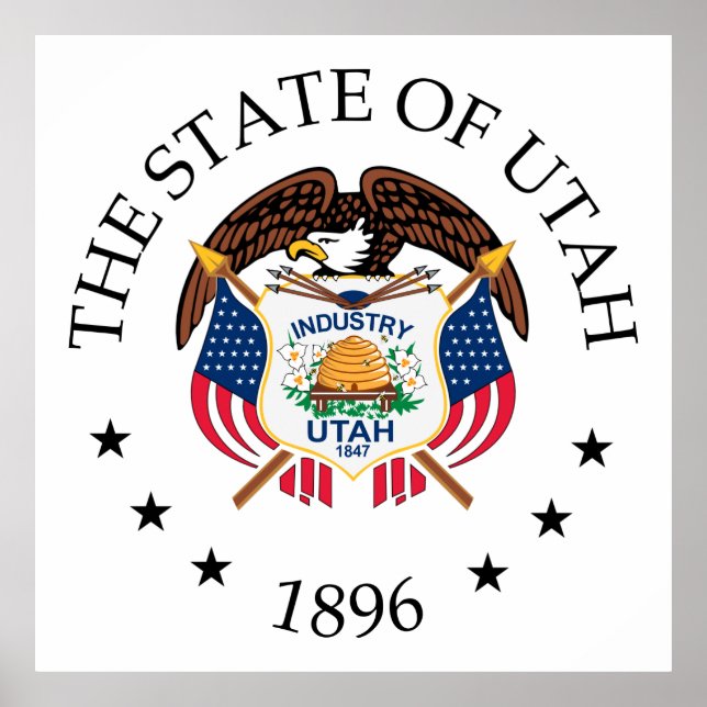Utah-Zeichen Poster (Vorne)