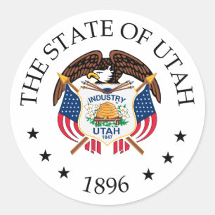 Utah-Zeichen Runder Aufkleber