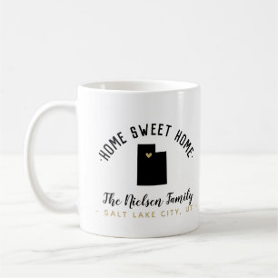 Utah Zuhause Sweet Zuhause Family Monogram Tasse