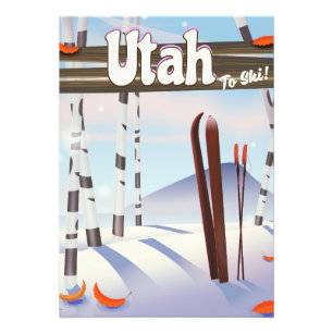 Utah zum Ski zu fahren! Fotodruck