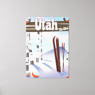 Utah zum Skifahren! Leinwanddruck
