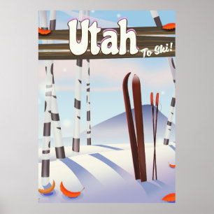 Utah zum Skifahren! Poster