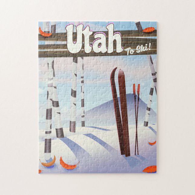 Utah zum Skifahren! Puzzle (Vertikal)
