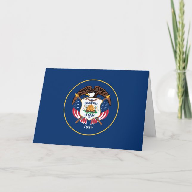 Utahn-Flagge, Flagge von Utah Karte (Vorderseite)