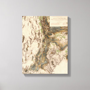 UtahPanorama KarteUtah Leinwanddruck