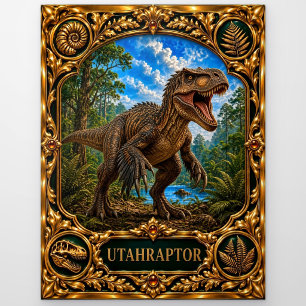 Utahraptor, Juwelen-Erbstück-Kunst Postkarte