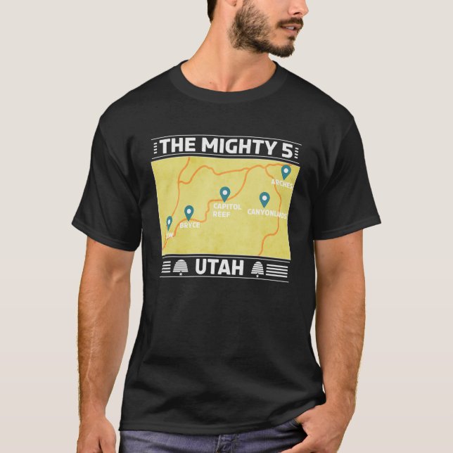 Utahs die 5 riesigen Nationalparks T-Shirt (Vorderseite)