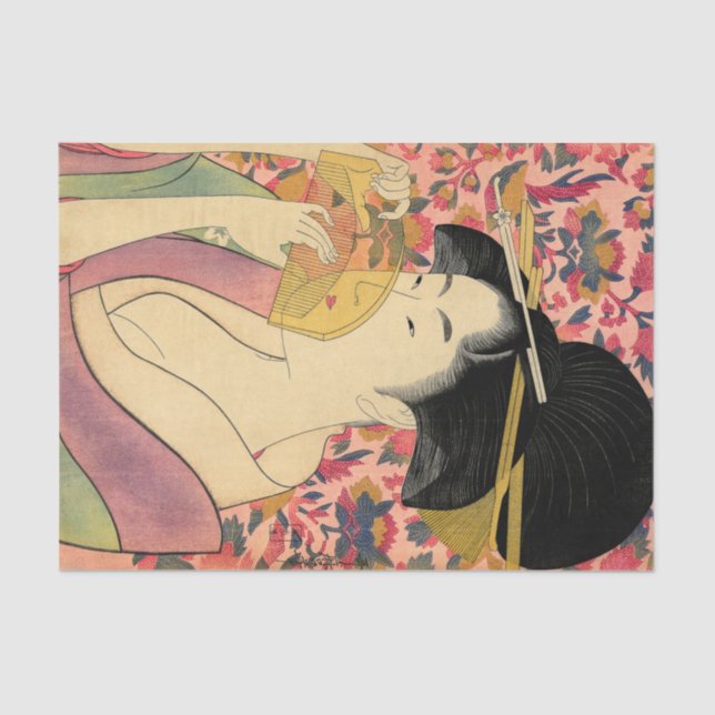 Utamaro: Kushi (Comb). Seidenpapier (Vorderseite)