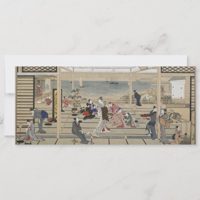 Utamaros japanische Kunsteinladungen Einladung (Vorderseite)