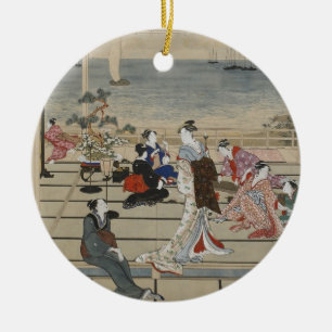 Utamaros japanische Kunstschmuck Keramikornament