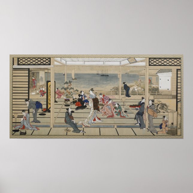 Utamaros japanisches Kunstposter Poster (Vorne)