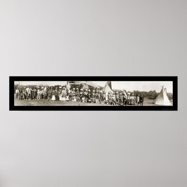 Ute Indian Camp Foto 1913 Poster (Vorne)