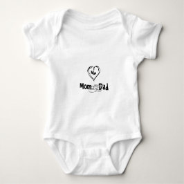 ute Mum & Dad Heart – Custom Name Baby Bodysuit Baby Strampler