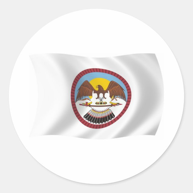 Ute Stamm-Flag-Aufkleber Runder Aufkleber (Vorderseite)
