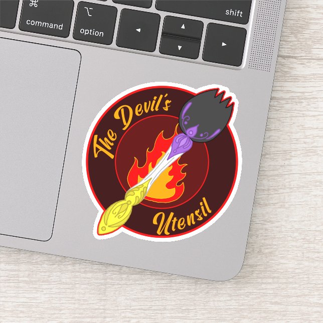 Utensil des Teufels - Satanischer nichtbinärer Spo Aufkleber (Detail)