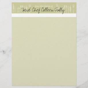 Utensil Kulinarischer Koch Letterhead