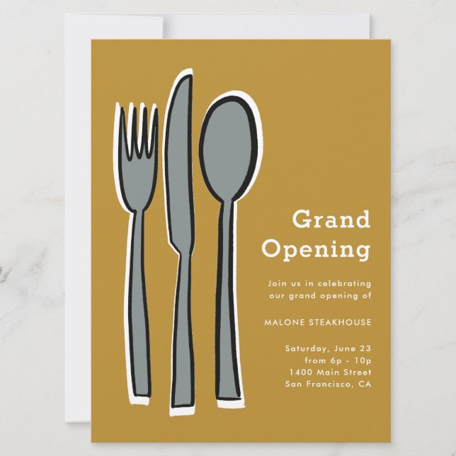 Utensils Grand Opening Einladung (Vorderseite)