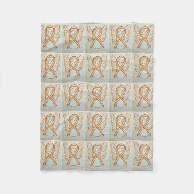 Uterine Cancer Awareness Ribbon Fleece Blanket (Vorderseite)