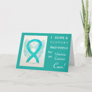 Uterine Cancer Awareness Ribbon Greeting Card Karte