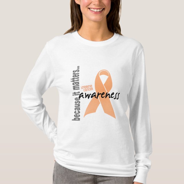 Uterines Krebs-Bewusstsein T-Shirt (Vorderseite)