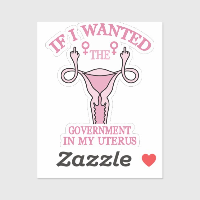 Uterus Aufkleber (Blatt)