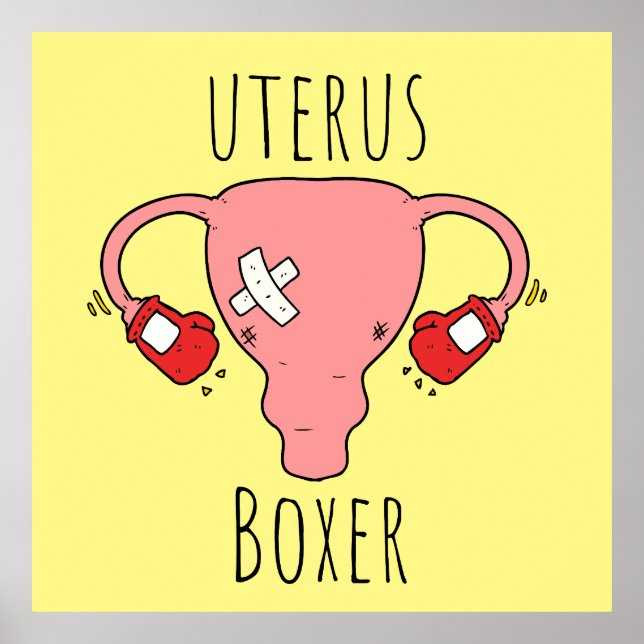 Uterus Boxer / Uterus Puns / Uterus Jokes Poster (Vorne)